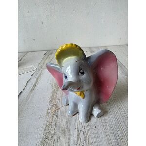 Vintage evan shaw ceramic‎ Dumbo elephant pottery statue figurine Disney decor